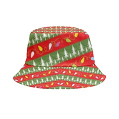 Christmas-papers-red-and-green Inside Out Bucket Hat by Grandong