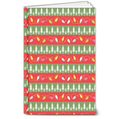 Christmas-papers-red-and-green 8  X 10  Hardcover Notebook by Grandong