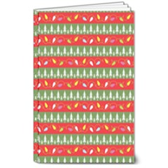 Christmas-papers-red-and-green 8  X 10  Softcover Notebook by Grandong
