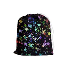 Christmas-star-gloss-lights-light Drawstring Pouch (large) by Grandong