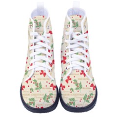 Christmas-paper-scrapbooking-- Men s High-top Canvas Sneakers by Grandong