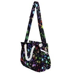 Christmas-star-gloss-lights-light Rope Handles Shoulder Strap Bag by Grandong