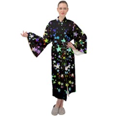 Christmas-star-gloss-lights-light Maxi Velvet Kimono by Grandong