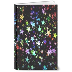 Christmas-star-gloss-lights-light 8  X 10  Softcover Notebook by Grandong