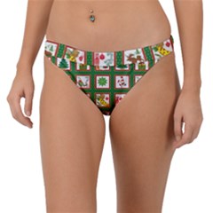 Christmas-paper-christmas-pattern Band Bikini Bottoms by Grandong