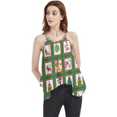 Christmas-paper-christmas-pattern Flowy Camisole Tank Top by Grandong