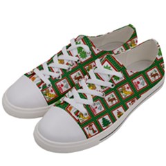 Christmas-paper-christmas-pattern Men s Low Top Canvas Sneakers by Grandong