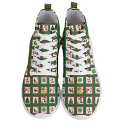 Christmas-paper-christmas-pattern Men s Lightweight High Top Sneakers by Grandong