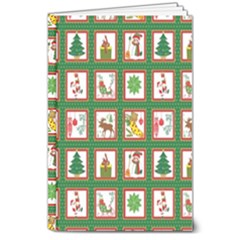 Christmas-paper-christmas-pattern 8  X 10  Hardcover Notebook by Grandong