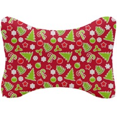 Christmas-paper-scrapbooking-pattern Seat Head Rest Cushion by Grandong