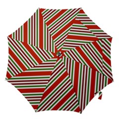 Christmas-color-stripes Hook Handle Umbrellas (Small)