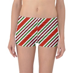 Christmas-color-stripes Boyleg Bikini Bottoms