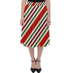 Christmas-color-stripes Classic Midi Skirt