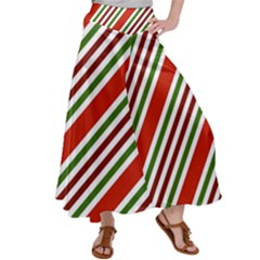 Christmas-color-stripes Women s Satin Palazzo Pants