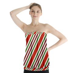 Christmas-color-stripes Strapless Top