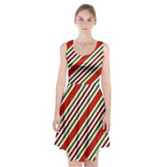 Christmas-color-stripes Racerback Midi Dress