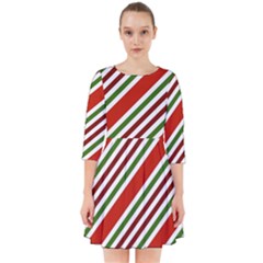 Christmas-color-stripes Smock Dress