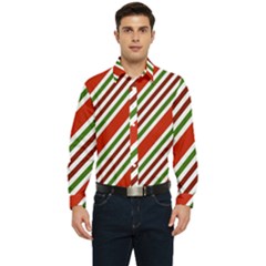 Christmas-color-stripes Men s Long Sleeve  Shirt