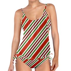 Christmas-color-stripes Tankini Set