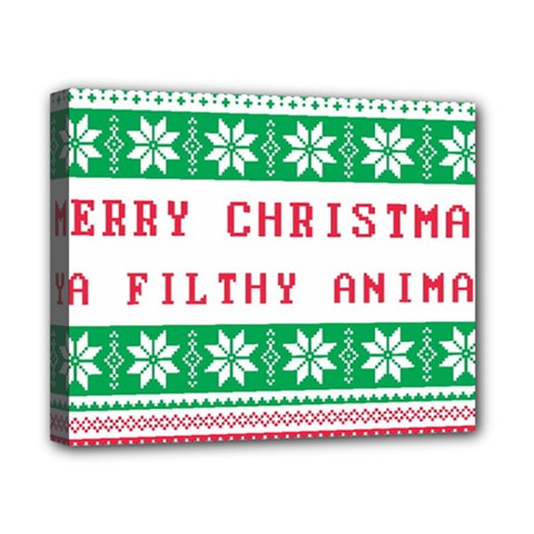 Merry Christmas Ya Filthy Animal Canvas 10  x 8  (Stretched)