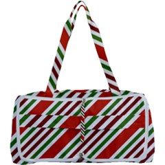 Christmas-color-stripes Multi Function Bag