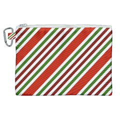 Christmas-color-stripes Canvas Cosmetic Bag (XL)