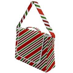 Christmas-color-stripes Box Up Messenger Bag