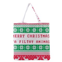 Merry Christmas Ya Filthy Animal Grocery Tote Bag by Grandong