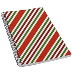 Christmas-color-stripes 5 5  X 8 5  Notebook by Grandong