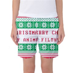 Merry Christmas Ya Filthy Animal Women s Basketball Shorts