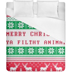 Merry Christmas Ya Filthy Animal Duvet Cover (California King Size)