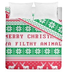 Merry Christmas Ya Filthy Animal Duvet Cover Double Side (Queen Size)