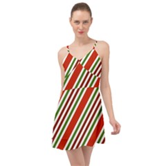 Christmas-color-stripes Summer Time Chiffon Dress