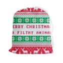 Merry Christmas Ya Filthy Animal Drawstring Pouch (2XL) View1