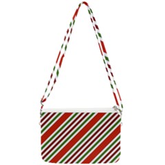 Christmas-color-stripes Double Gusset Crossbody Bag