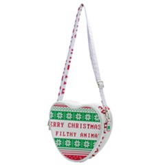 Merry Christmas Ya Filthy Animal Heart Shoulder Bag