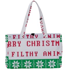 Merry Christmas Ya Filthy Animal Canvas Work Bag