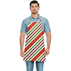 Christmas-color-stripes Kitchen Apron