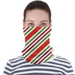 Christmas-color-stripes Face Seamless Bandana (Adult)