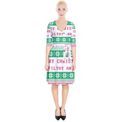 Merry Christmas Ya Filthy Animal Wrap Up Cocktail Dress