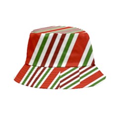 Christmas-color-stripes Inside Out Bucket Hat