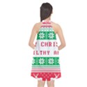 Merry Christmas Ya Filthy Animal Halter Neckline Chiffon Dress  View2