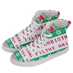 Merry Christmas Ya Filthy Animal Men s Hi-Top Skate Sneakers