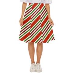 Christmas-color-stripes Classic Short Skirt