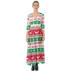 Merry Christmas Ya Filthy Animal Button Up Boho Maxi Dress