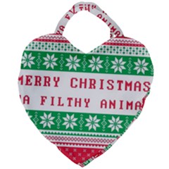 Merry Christmas Ya Filthy Animal Giant Heart Shaped Tote