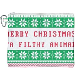 Merry Christmas Ya Filthy Animal Canvas Cosmetic Bag (XXXL)