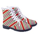 Christmas-color-stripes Men s High-Top Canvas Sneakers View3