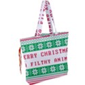 Merry Christmas Ya Filthy Animal Drawstring Tote Bag View2