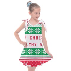 Merry Christmas Ya Filthy Animal Kids  Tie Up Tunic Dress